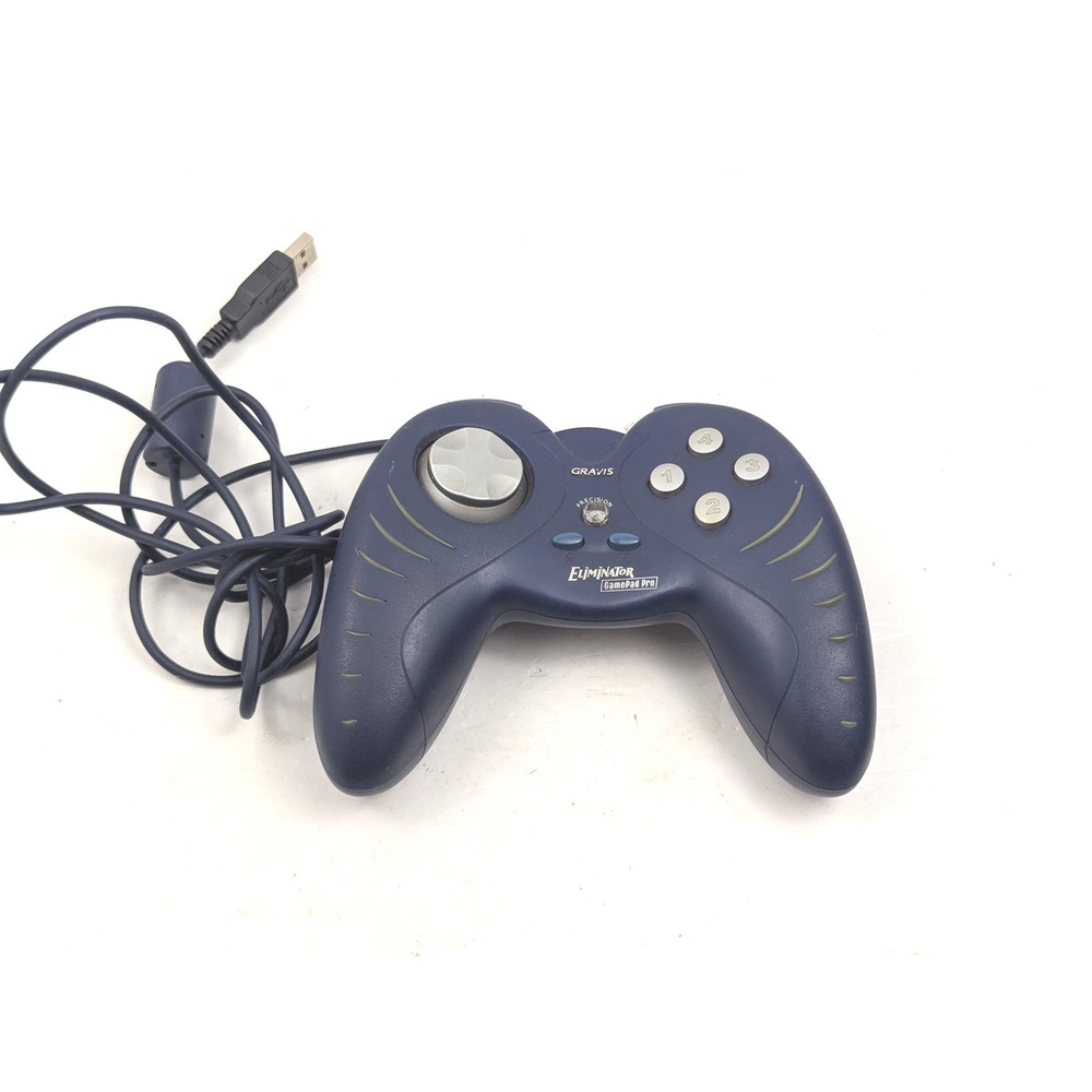 Gravis Eliminator Gamepad Pro USB PC Gaming Controller‎ Blue Vintage